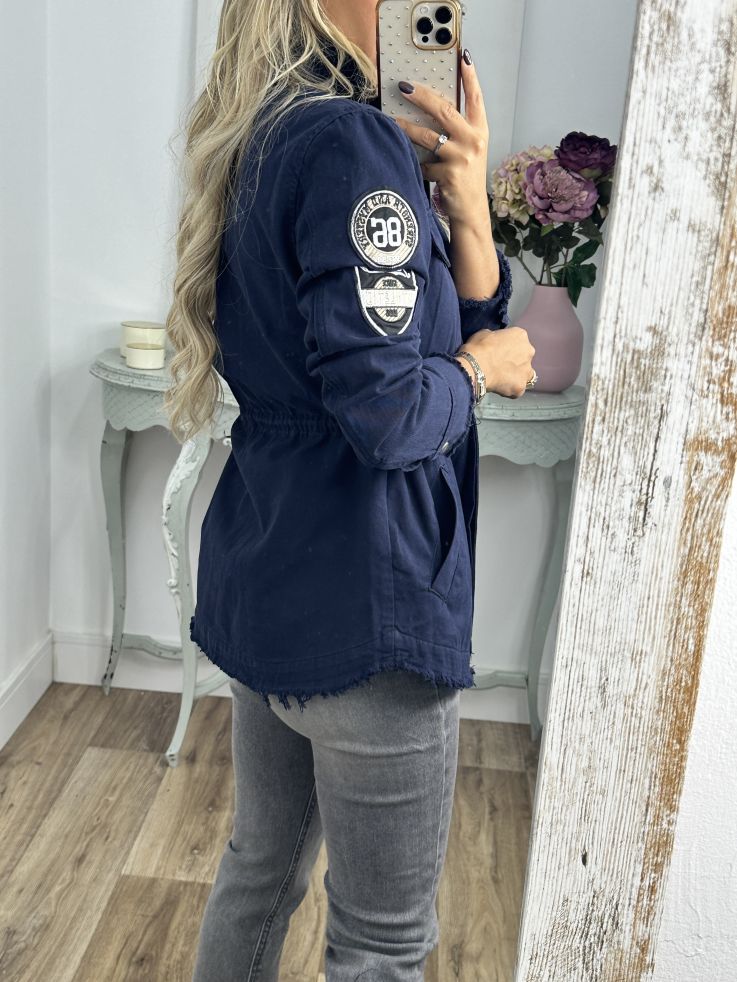 Parka parches azul marino