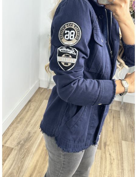 Parka parches azul marino