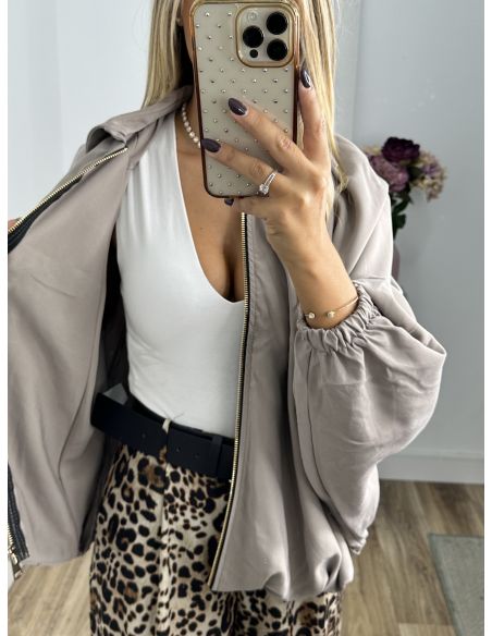 Bomber taupe manga murciélago