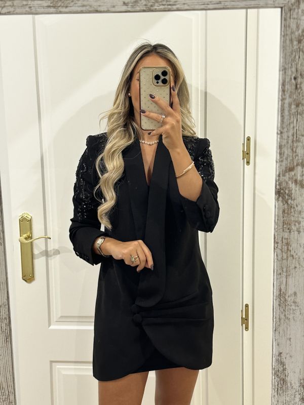 Chaqueta Paris negra lentejuelas