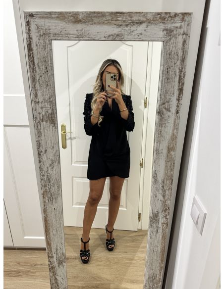 Chaqueta Paris negra lentejuelas