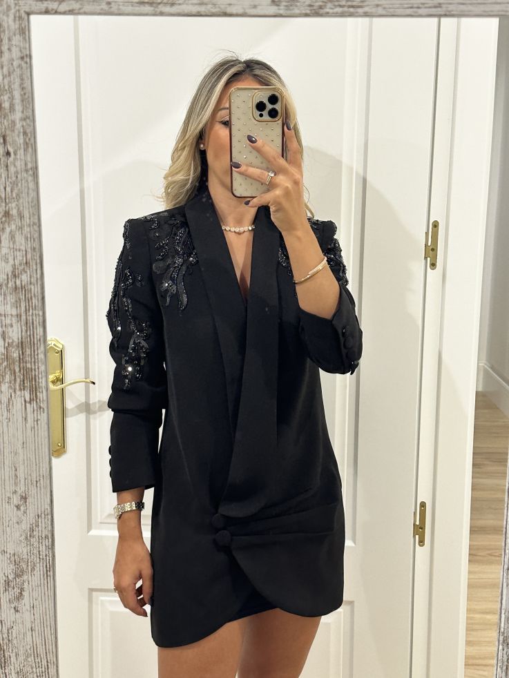 Chaqueta Paris negra lentejuelas