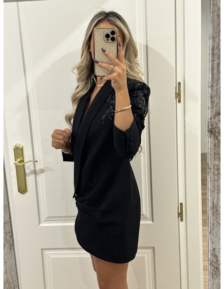 Chaqueta Paris negra lentejuelas