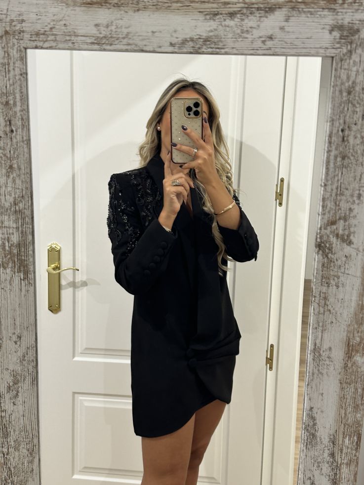 Chaqueta Paris negra lentejuelas