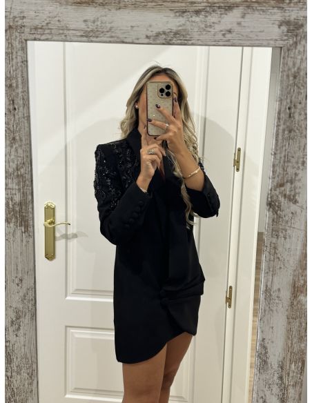 Chaqueta Paris negra lentejuelas