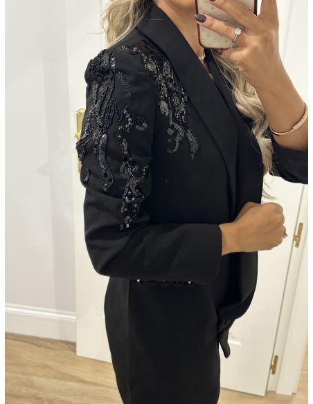 Chaqueta Paris negra lentejuelas
