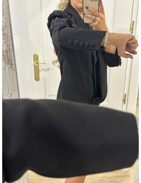 Chaqueta Paris negra lentejuelas