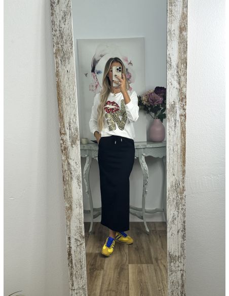 Sudadera Beso Love blanca