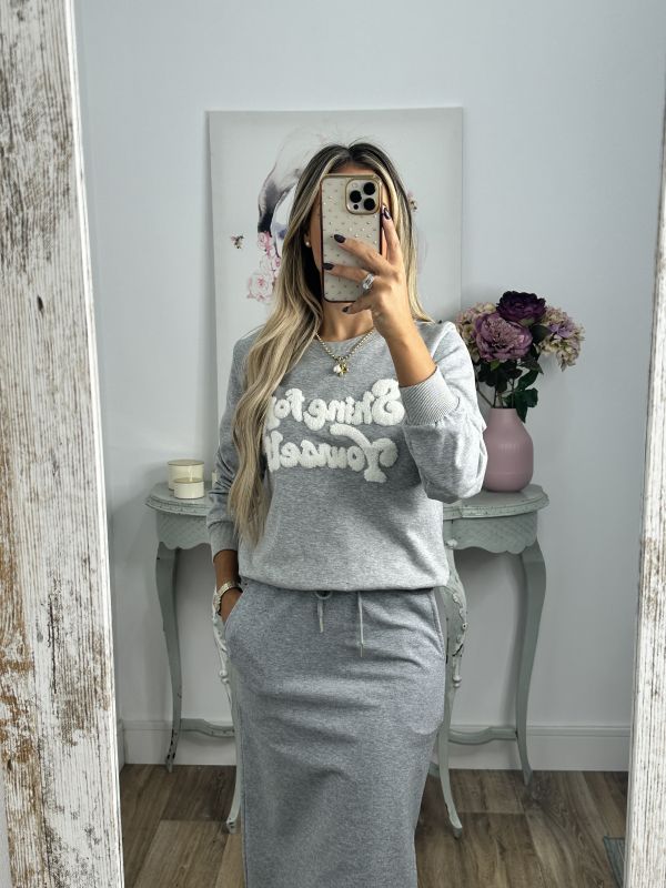 Sudadera gris Shine