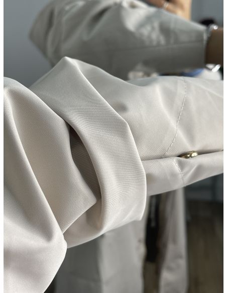 Chaqueta tipo parka liso beige