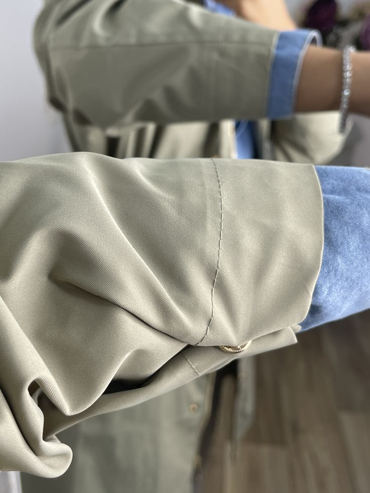 Chaqueta tipo parka liso verde