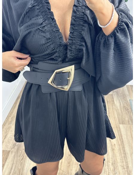 Cinturón Ancho negro con elastico