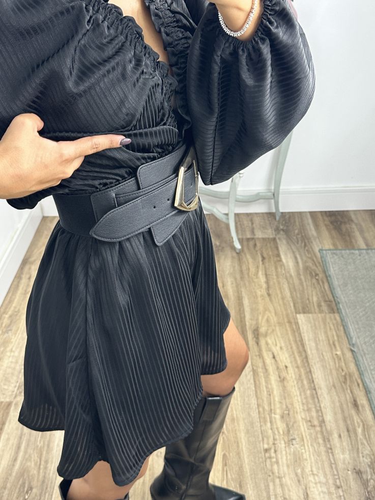 Cinturón Ancho negro con elastico