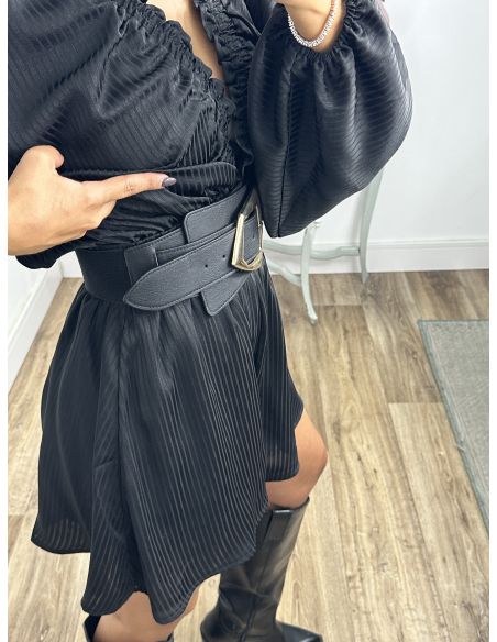 Cinturón Ancho negro con elastico