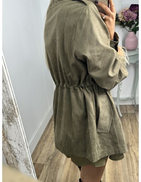 Chaqueta Tanzania antelina verde