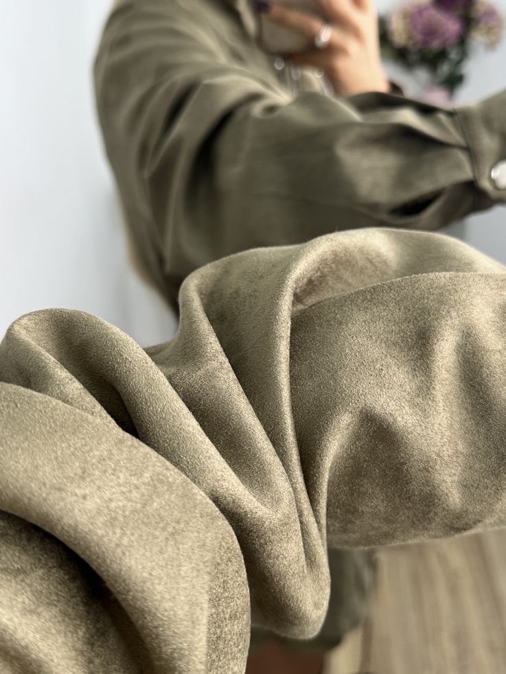 Chaqueta Tanzania antelina verde Chaqueta Tanzania antelina verde