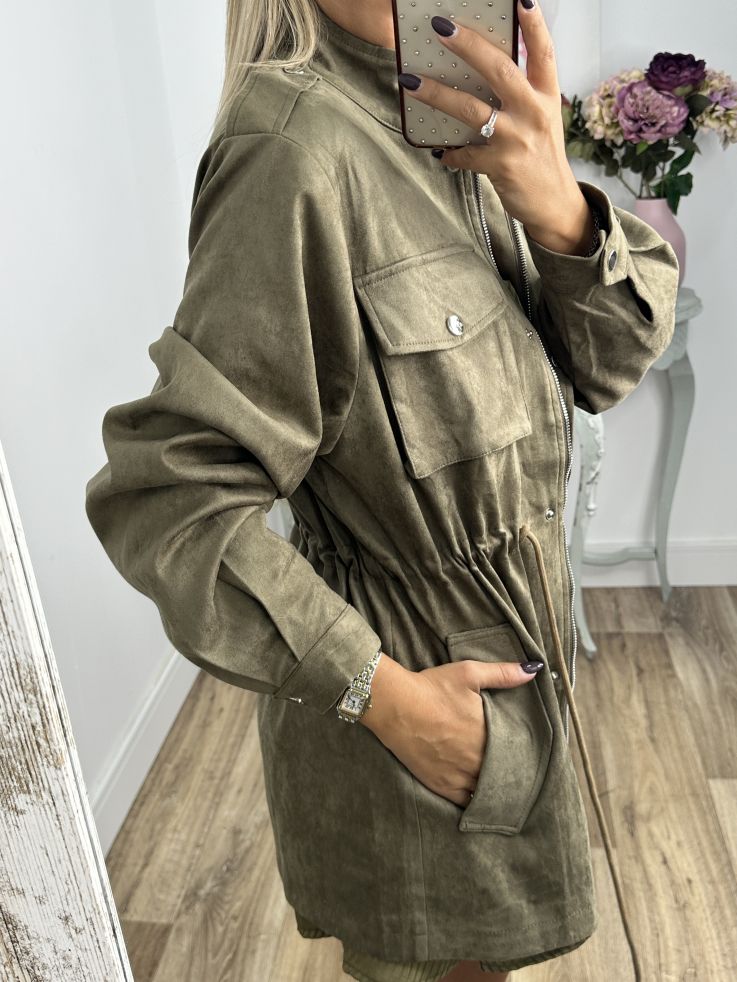 Chaqueta Tanzania antelina verde Chaqueta Tanzania antelina verde