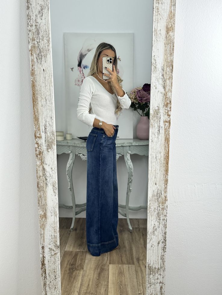 Jeans denim wide leg