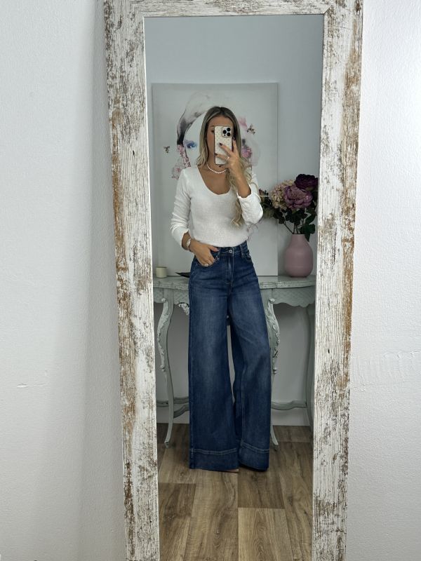 Jeans denim wide leg