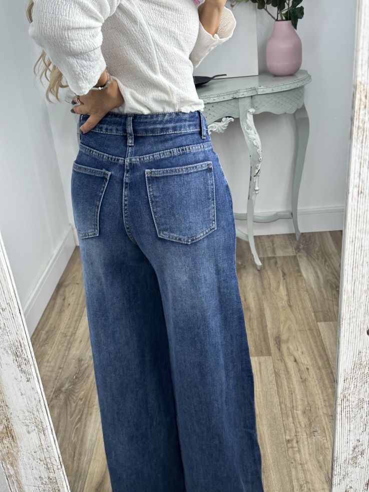 Jeans denim wide leg