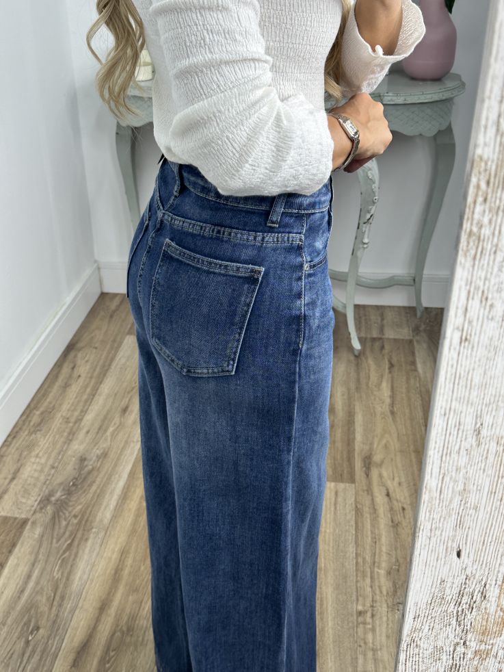 Jeans denim wide leg
