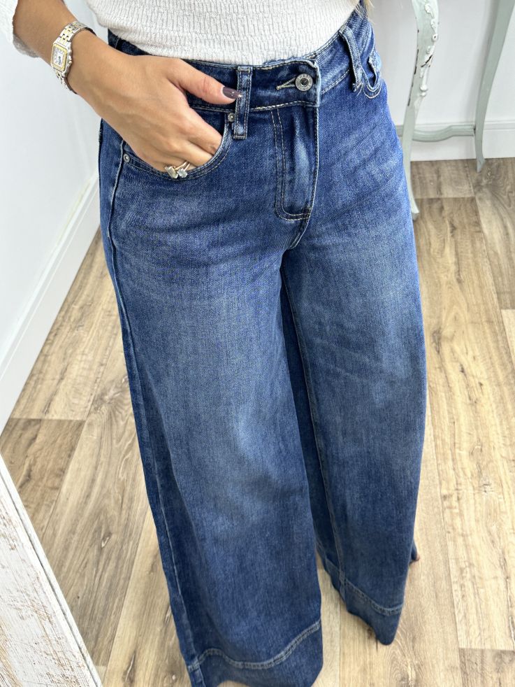 Jeans denim wide leg