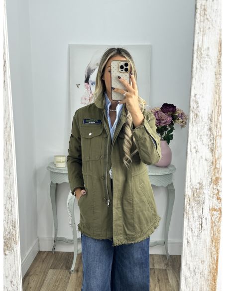 Parka parches verde