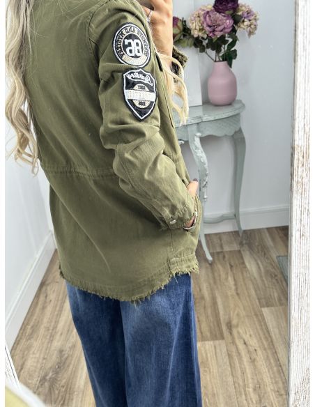 Parka parches verde