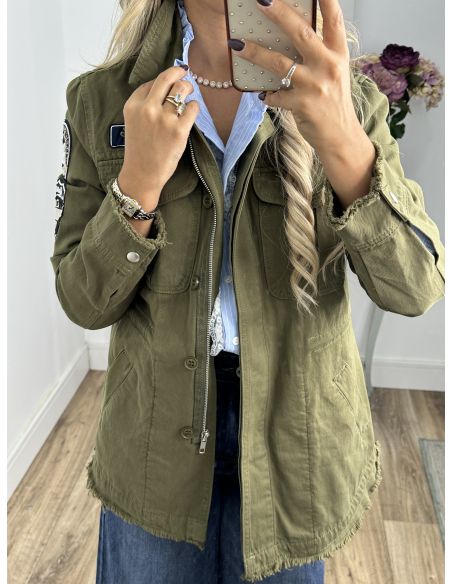 Parka parches verde