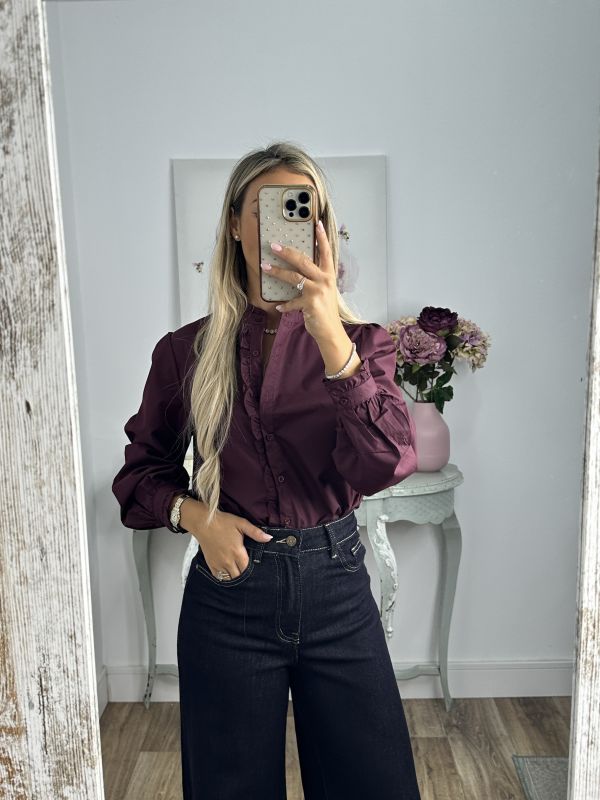 Camisa Gloria burdeos