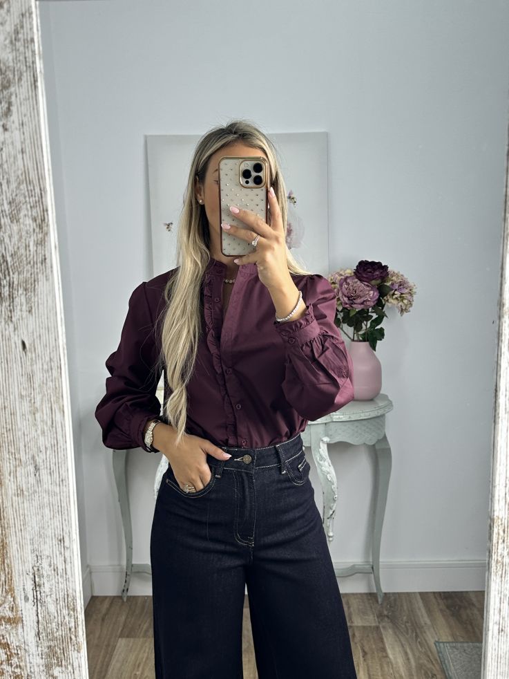 Camisa Gloria burdeos