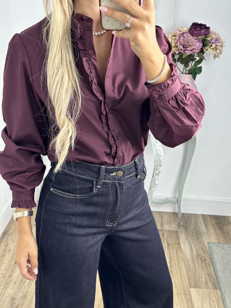 Camisa Gloria burdeos