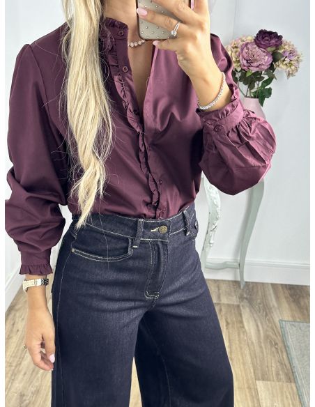 Camisa Gloria burdeos