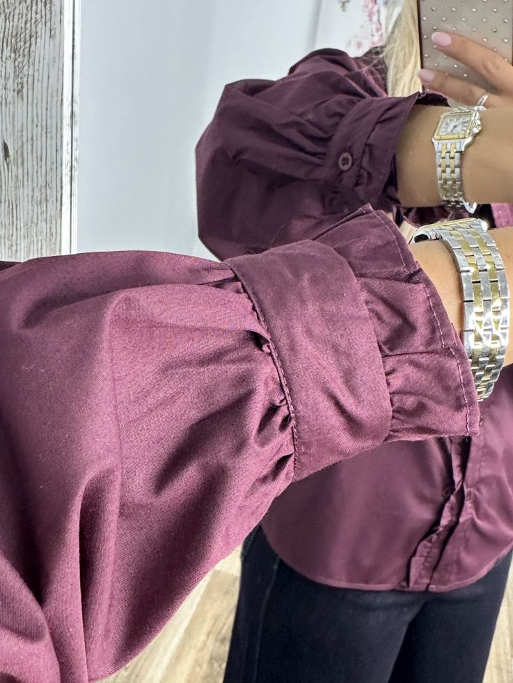 Camisa Gloria burdeos