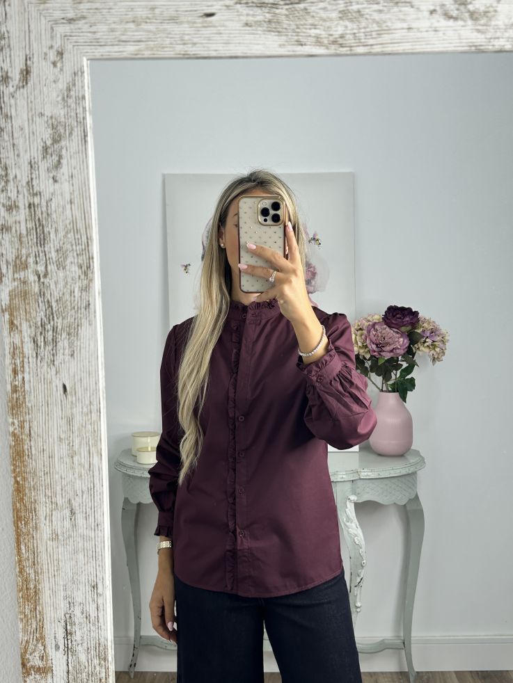 Camisa Gloria burdeos