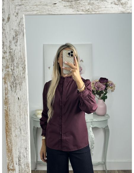 Camisa Gloria burdeos