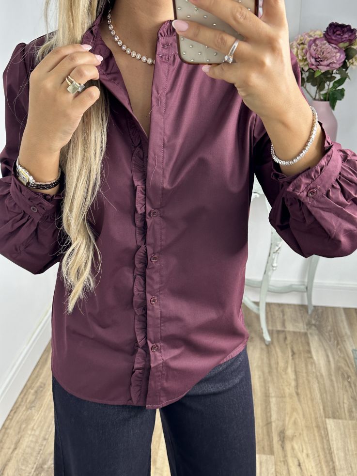 Camisa Gloria burdeos