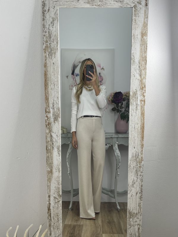 Pantalón Jimena beige con cinturón