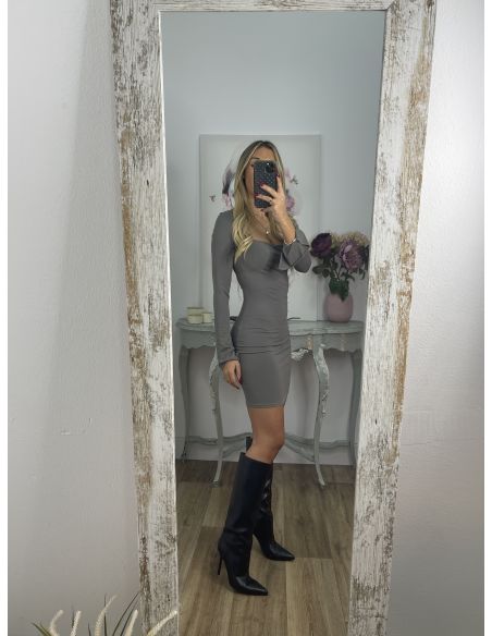 Vestido Sara gris claro