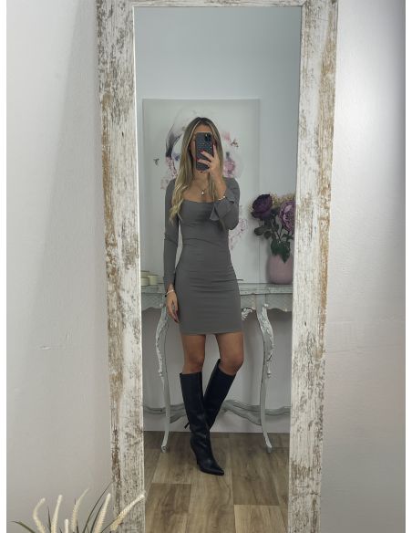 Vestido Sara gris claro