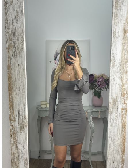 Vestido Sara gris claro
