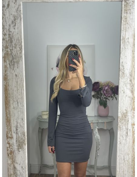 Vestido Sara gris oscuro