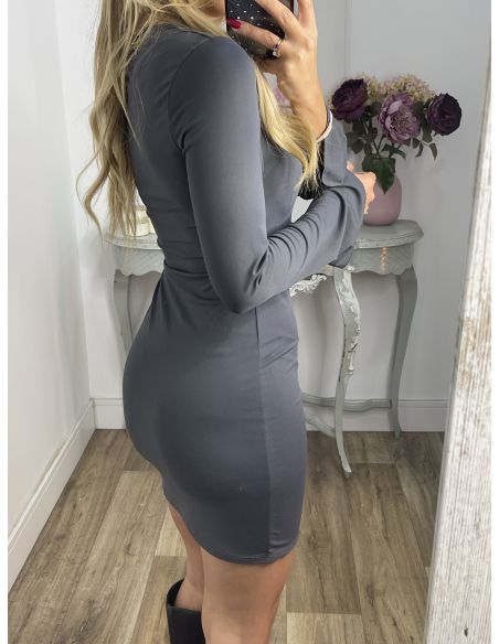 Vestido Sara gris oscuro