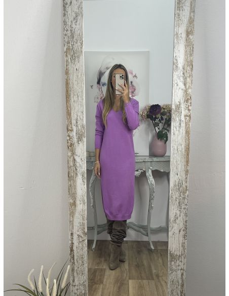 Vestido Araceli malva