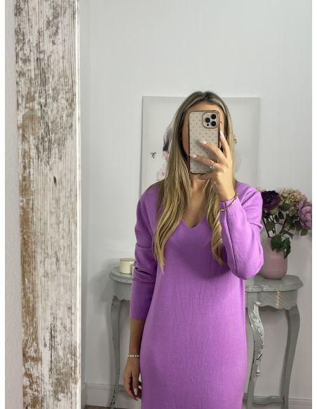 Vestido Araceli malva