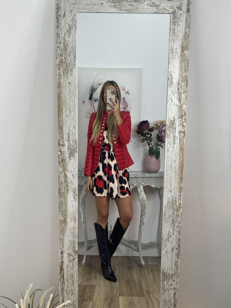 Vestido Thyssen roja