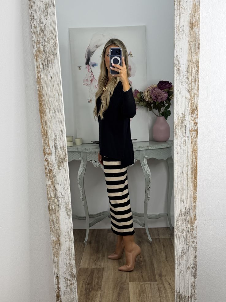 Falda Planet de rayas beige