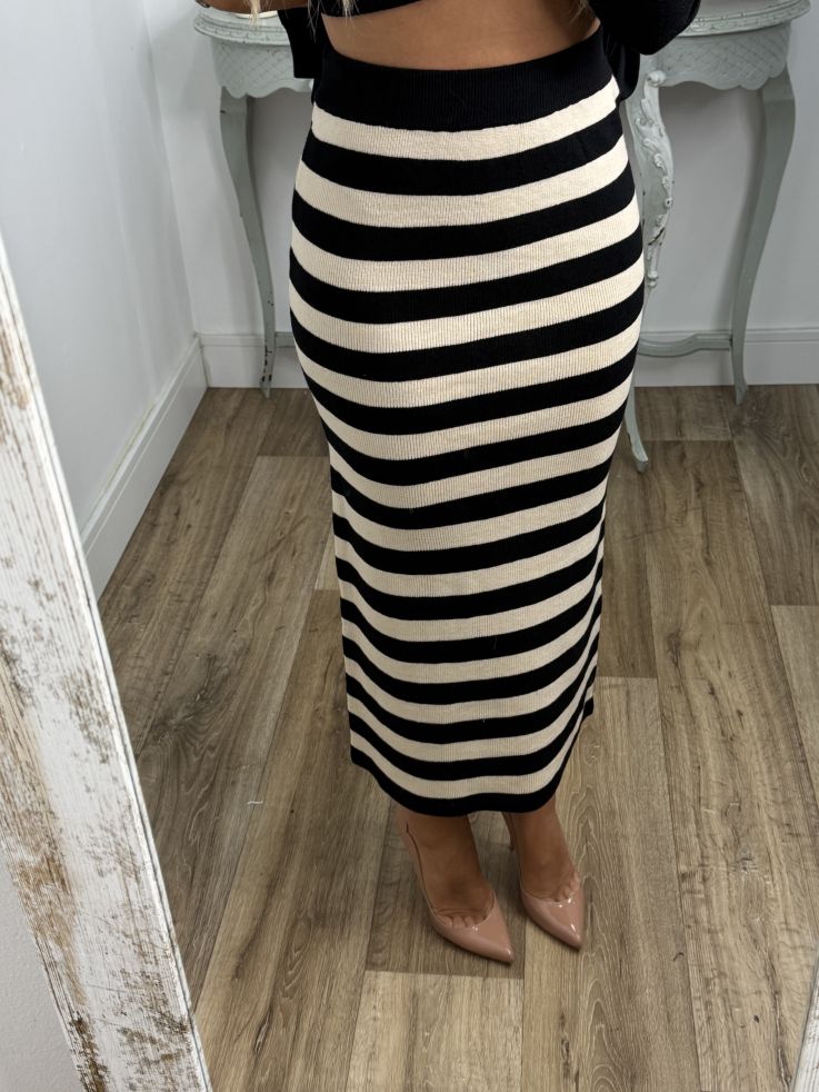 Falda Planet de rayas beige