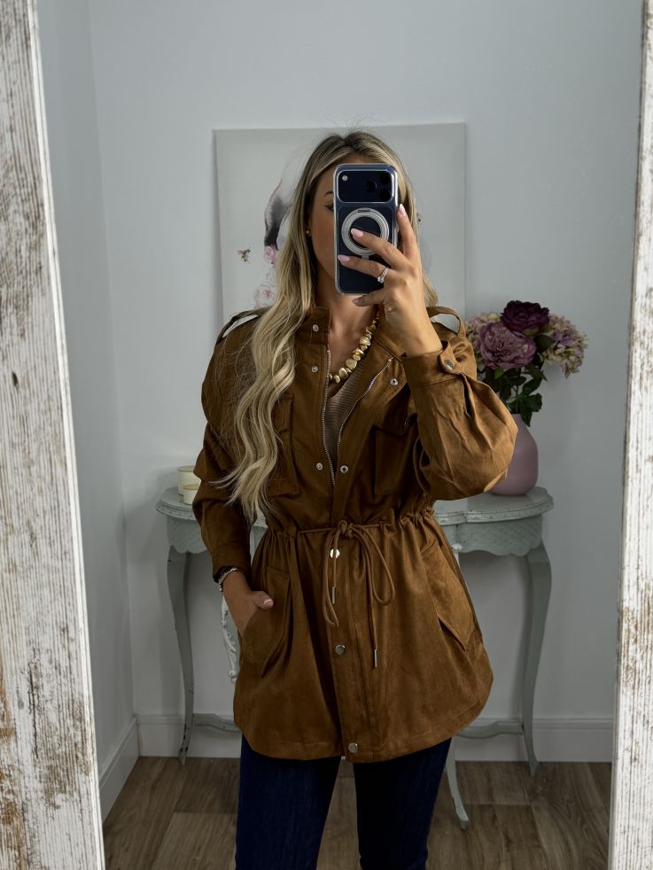 Chaqueta Tanzania antelina marrón