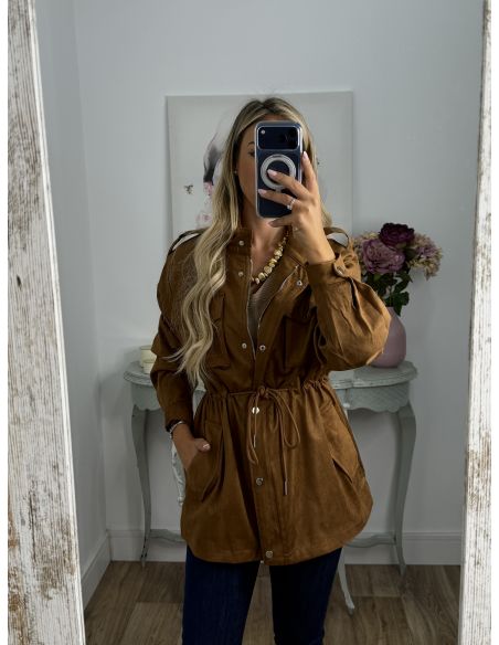 Chaqueta Tanzania antelina marrón